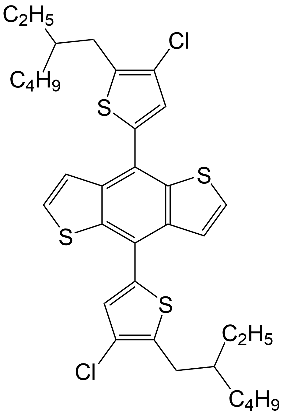 4,8-二(4-氯-5-(2-乙基己基)噻吩-2-基)苯并[1,2-b:4,5-b']二噻吩/
